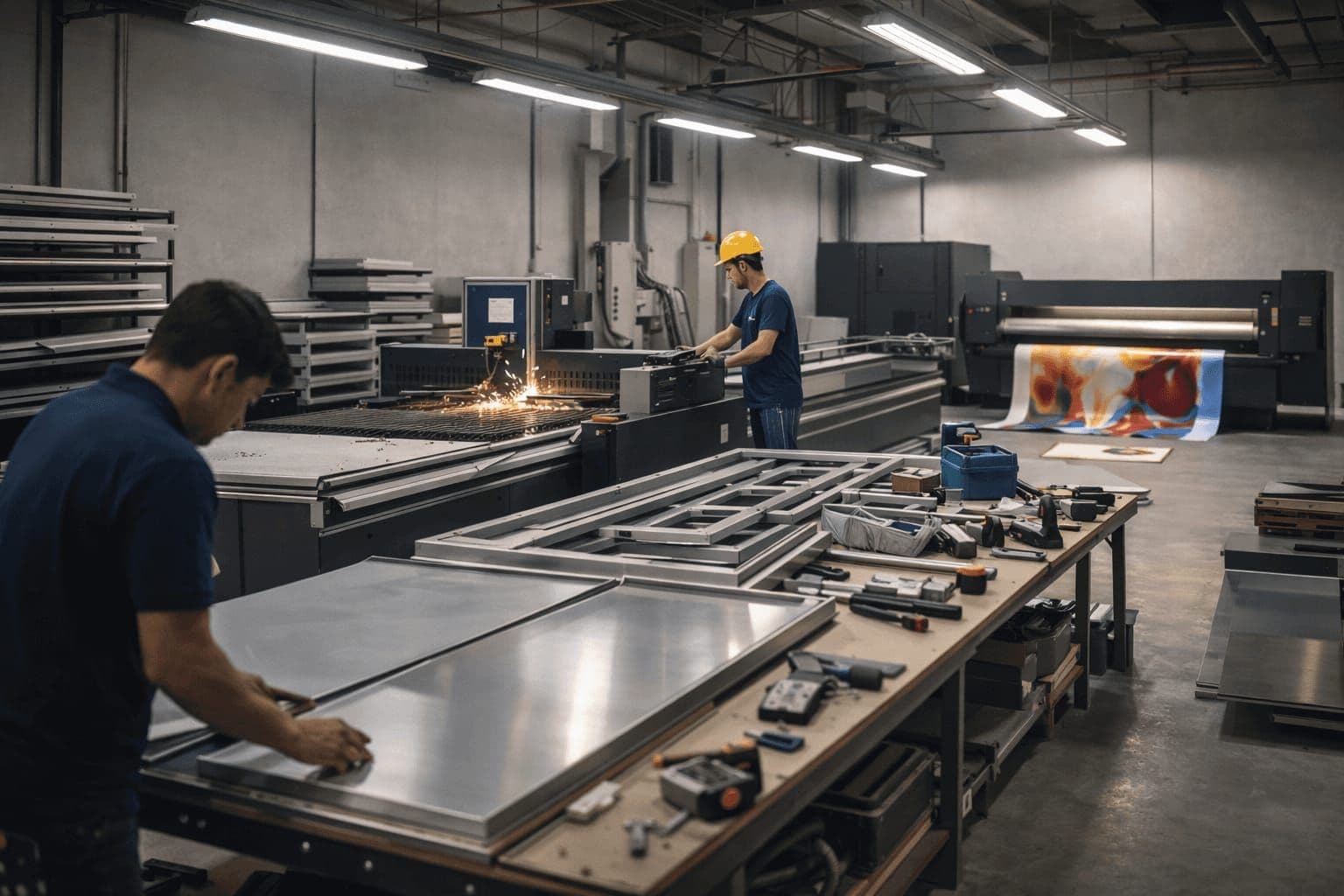 Raybrand in-house fabrication and large format printing facility