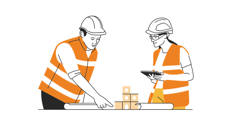 Illustration of workplace health and safety practices