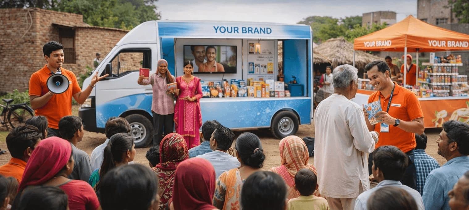 Rural marketing campaign activation in a village marketplace