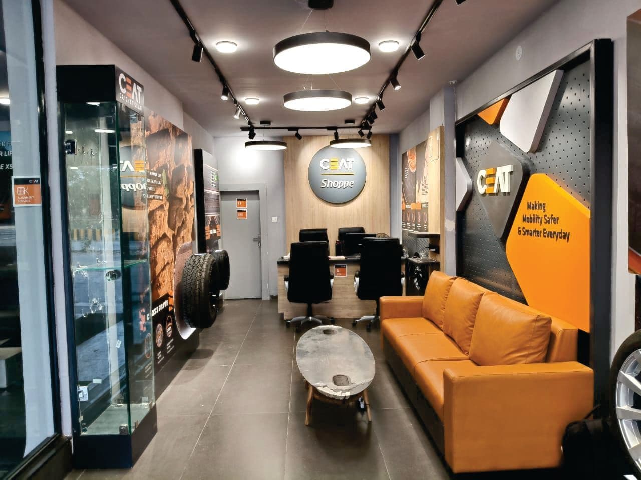 Branded showroom lounge interior