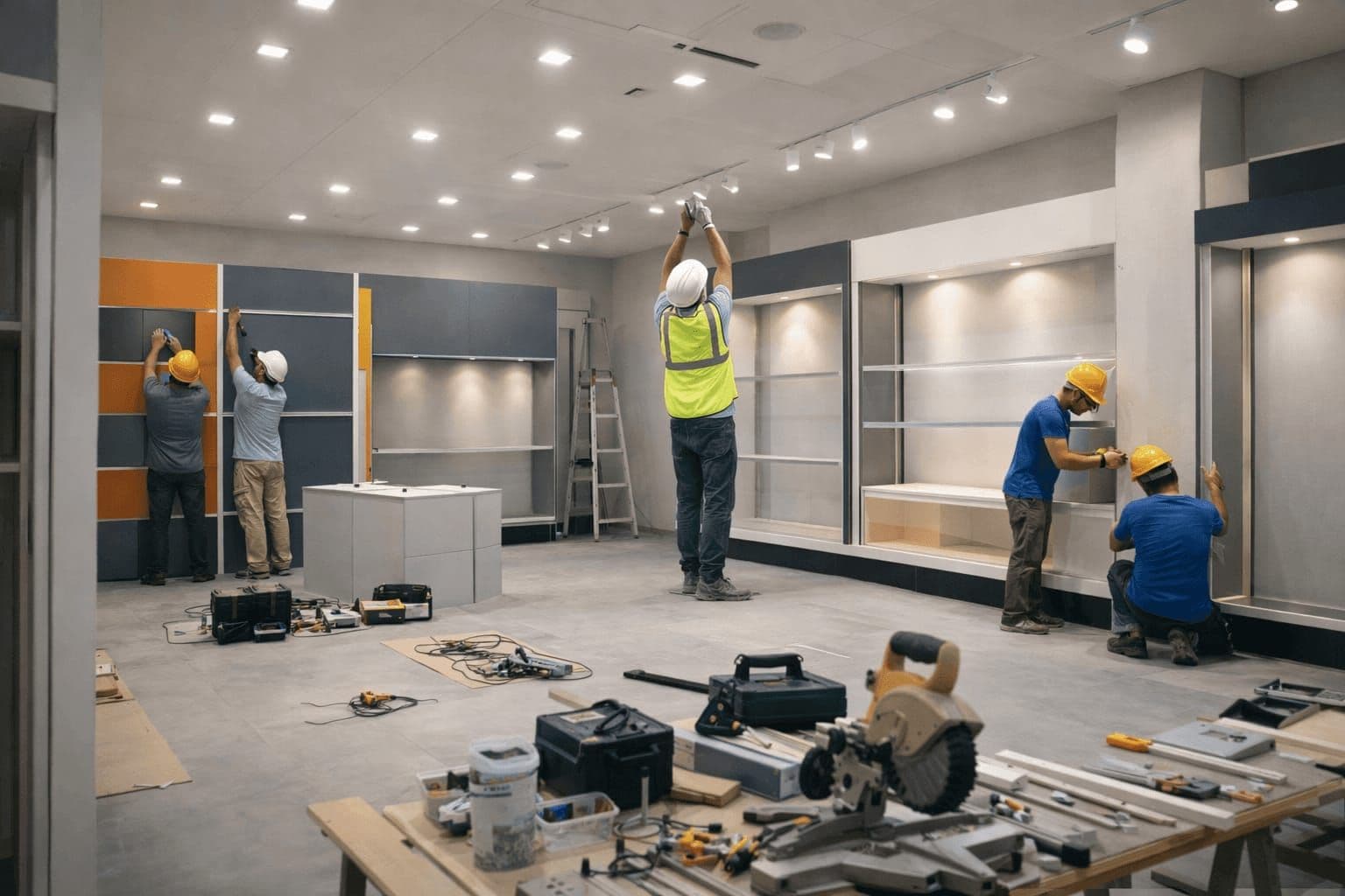 Showroom fixtures under integrated development