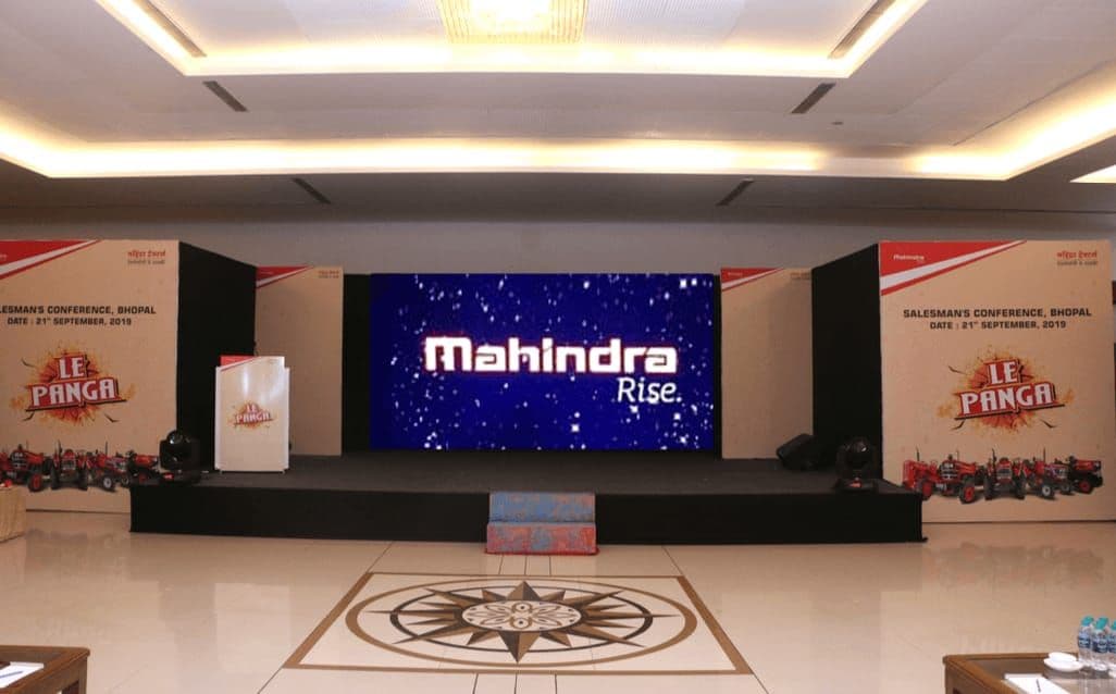 Mahindra LED stage setup for a brand activation